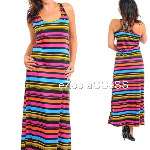 Dresses & Skirts - striped maxi dress